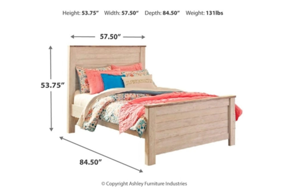 Signature Design by Ashley Willowton Full Panel Bed, Dresser and Mirror