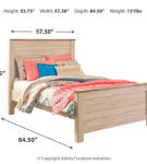 Signature Design by Ashley Willowton Full Panel Bed and Nightstand-Whitewash