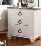 Signature Design by Ashley Willowton King Sleigh Bed, Dresser, Mirror and 2 Ni