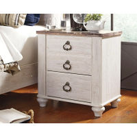 Signature Design by Ashley Willowton King Sleigh Bed, Dresser, Mirror and 2 Ni