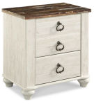 Signature Design by Ashley Willowton King Sleigh Bed, Dresser and Nightstand-W