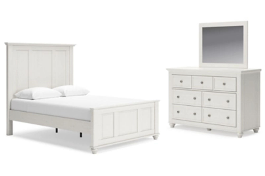 Signature Design by Ashley Grantoni Queen Panel Bed, Dresser and Mirror