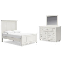 Signature Design by Ashley Grantoni Queen Panel Bed, Dresser and Mirror