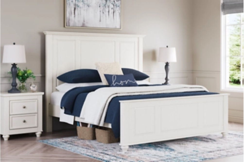 Signature Design by Ashley Grantoni King Panel Bed, Dresser and Mirror