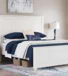 Signature Design by Ashley Grantoni King Panel Bed, Dresser and Mirror