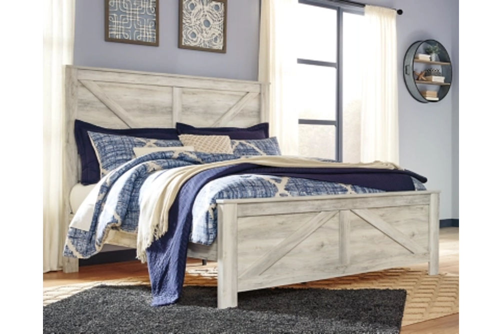 Signature Design by Ashley Bellaby King Crossbuck Panel Bed-Whitewash