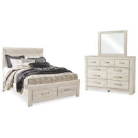 Signature Design by Ashley Bellaby Queen Panel Storage Bed, Dresser and Mirror