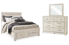 Signature Design by Ashley Bellaby Queen Panel Storage Bed, Dresser and Mirror