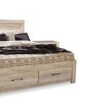 Bellaby King Panel Storage Bed, Dresser, Mirror and 2 Nightstands-Whitewash