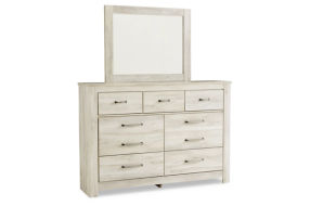 Bellaby King Panel Storage Bed, Dresser, Mirror and 2 Nightstands-Whitewash