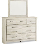 Bellaby Queen Crossbuck Panel Bed, Dresser, Mirror and 2 Nightstands-Whitewash