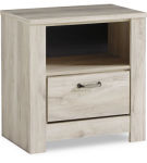 Bellaby King Panel Storage Bed, Dresser, Mirror and Nightstand-Whitewash