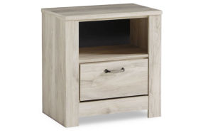 Bellaby King Panel Storage Bed, Dresser, Mirror and Nightstand-Whitewash