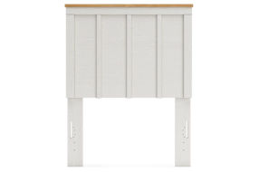 Benchcraft Linnocreek Twin Panel Headboard, Dresser and Mirror-White/Warm Brow