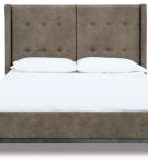 Wittland Queen Upholstered Panel Bed, Dresser and Mirror-