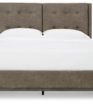 Signature Design by Ashley Wittland King Upholstered Panel Bed-Brown