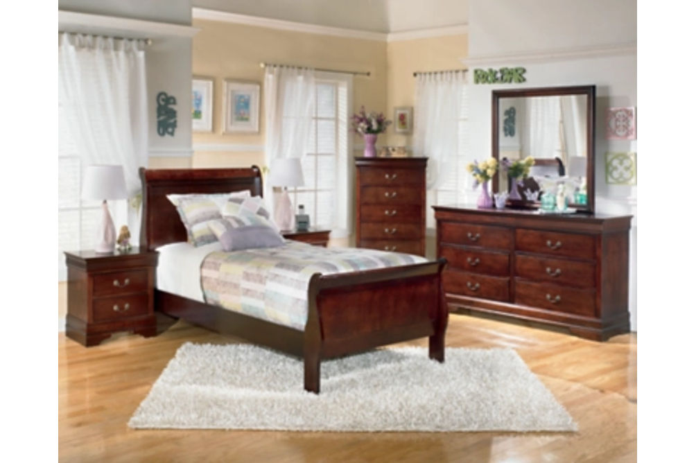 Signature Design by Ashley Alisdair Twin Sleigh Bed, Dresser and Mirror