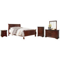 Signature Design by Ashley Alisdair Queen Sleigh Bed, Dresser, Mirror, Chest a