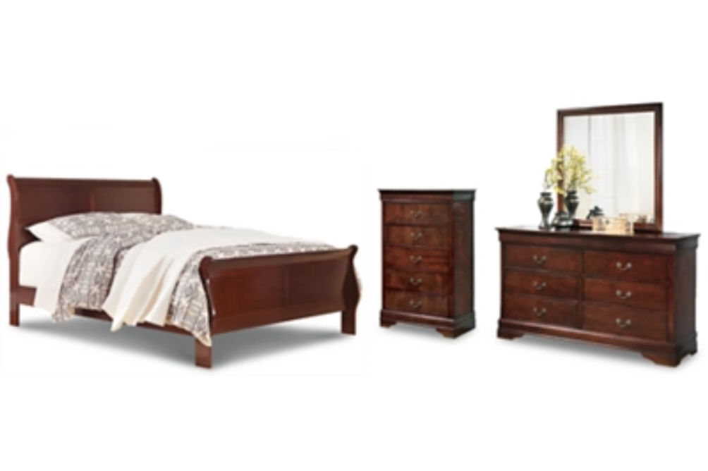 Signature Design by Ashley Alisdair Queen Sleigh Bed, Dresser, Mirror, and Che