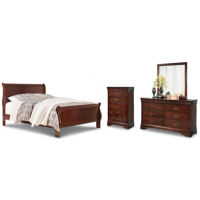 Signature Design by Ashley Alisdair Queen Sleigh Bed, Dresser, Mirror, and Che