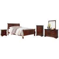 Alisdair King Sleigh Bed, Dresser, Mirror and Nightstand