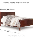 Alisdair Queen Sleigh Bed, Dresser, Mirror, and Nightstand-Reddish Brown