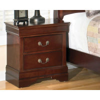 Alisdair Full Sleigh Bed, Dresser, Mirror, Chest and Nightstand-Reddish Brown