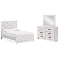 Signature Design by Ashley Cayboni Full Panel Bed, Dresser and Mirror