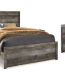 Wynnlow Queen Panel Bed, Dresser, Mirror and 2 Nightstands-Gray