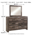 Wynnlow Queen Panel Bed, Dresser, Mirror and 2 Nightstands-Gray