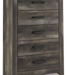 Wynnlow Queen Crossbuck Panel Bed, Chest and Nightstand-Gray