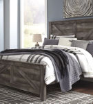 Signature Design by Ashley Wynnlow King Crossbuck Panel Bed-Gray