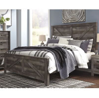 Signature Design by Ashley Wynnlow King Crossbuck Panel Bed-Gray