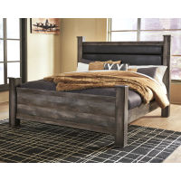 Signature Design by Ashley Wynnlow King Poster Bed-Gray