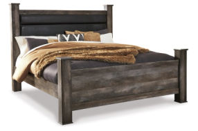 Signature Design by Ashley Wynnlow King Poster Bed, Dresser, Mirror and 2 Nigh