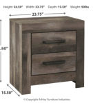 Wynnlow King Poster Bed, Dresser, Mirror and Nightstand-Gray