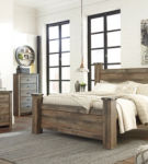 Signature Design by Ashley Trinell King Poster Bed-Brown