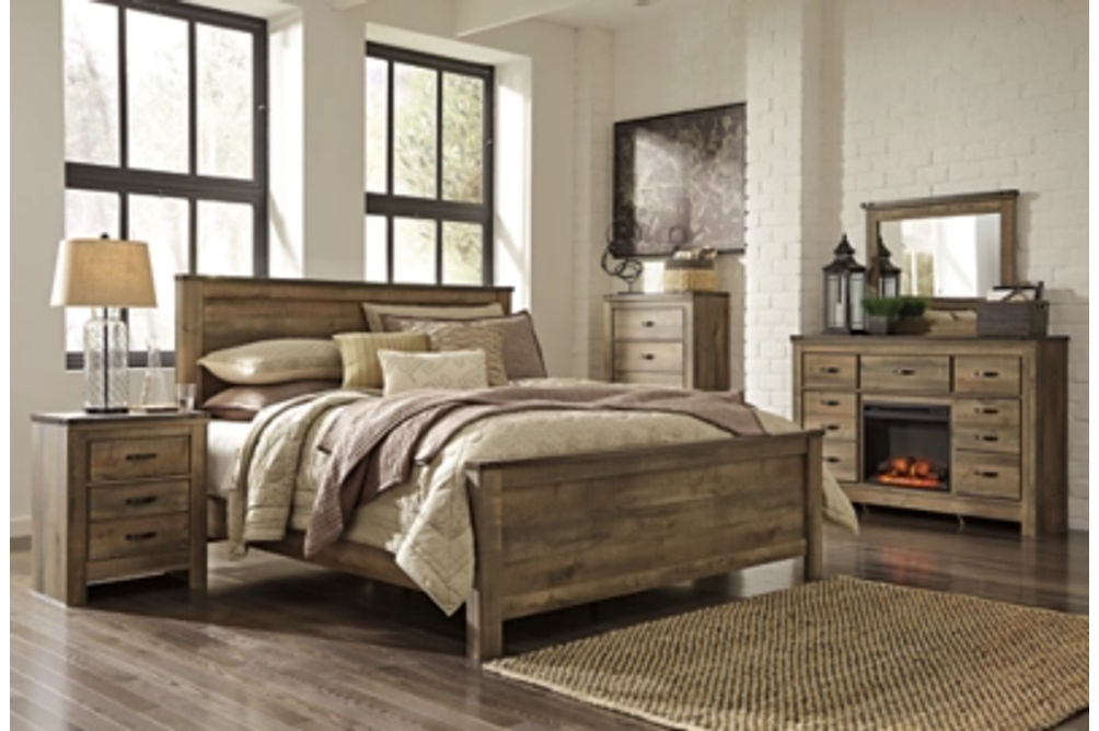 Signature Design by Ashley Trinell King Panel Bed-Brown