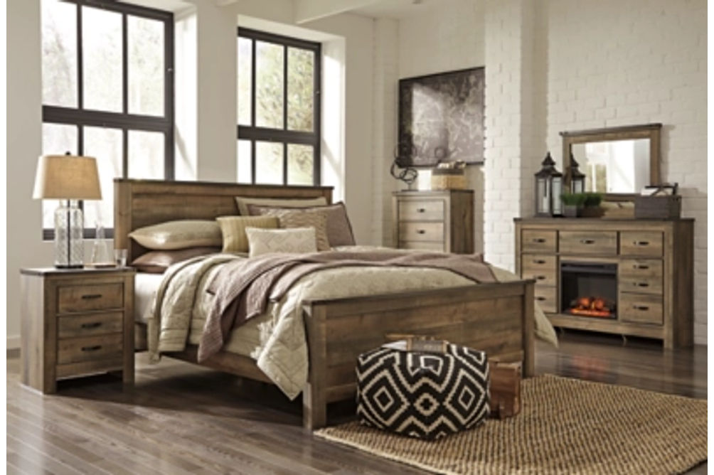 Signature Design by Ashley Trinell King Panel Bed-Brown