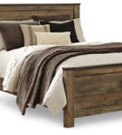 Signature Design by Ashley Trinell Queen Panel Bed and Nightstand-Brown