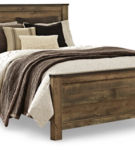 Signature Design by Ashley Trinell Queen Panel Bed and Nightstand-Brown