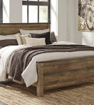 Signature Design by Ashley Trinell King Panel Bed and Nightstand-Brown