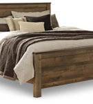 Signature Design by Ashley Trinell King Panel Bed and Nightstand-Brown