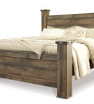 Signature Design by Ashley Trinell King Poster Bed-Brown