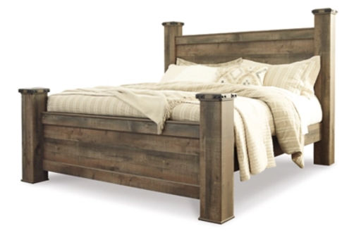 Signature Design by Ashley Trinell King Poster Bed-Brown