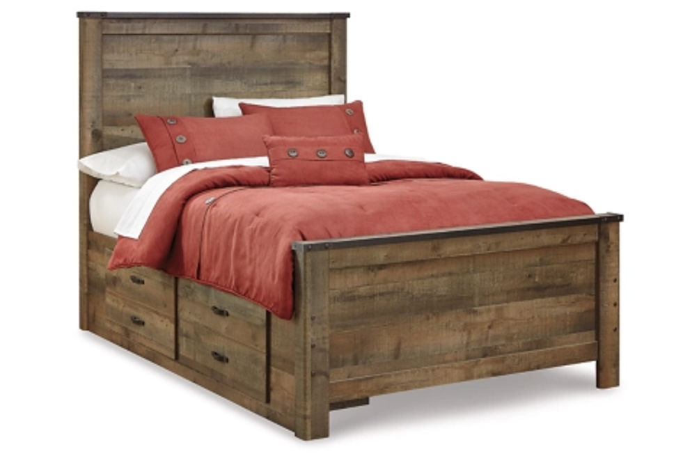 Signature Design by Ashley Trinell Full Panel Bed with 2 Storage Drawers