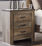Signature Design by Ashley Trinell Queen Poster Bed and Nightstand-Brown
