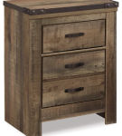 Signature Design by Ashley Trinell Twin Panel Bed with Storage and Nightstand