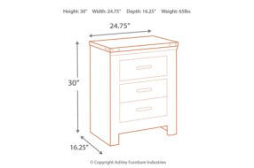 Signature Design by Ashley Trinell Twin Panel Bed with Storage and Nightstand