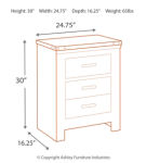 Signature Design by Ashley Trinell King Panel Bed, Dresser, Mirror and 2 Night